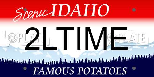 2LTIME Idaho License Plate