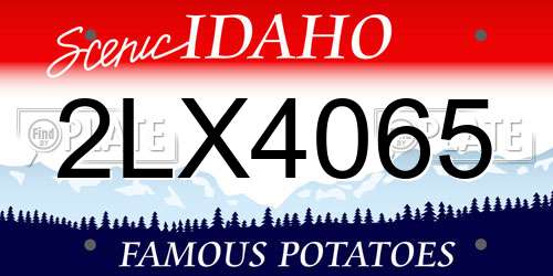 2LX4065 Idaho License Plate