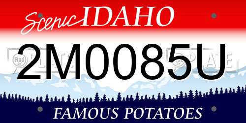 2M0085U Idaho License Plate