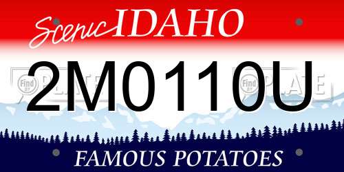 2M0110U Idaho License Plate