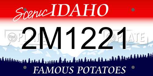 2M1221 Idaho License Plate