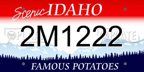 2M1222 Idaho License Plate