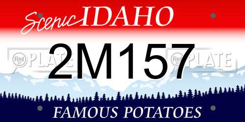 2M157 Idaho License Plate