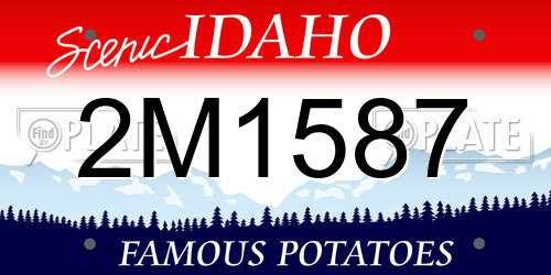 2M1587 Idaho License Plate