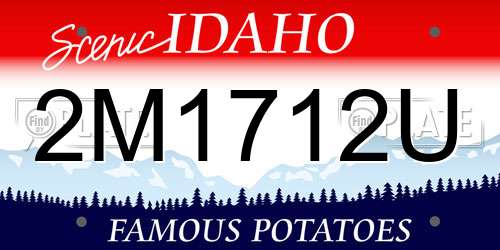 2M1712U Idaho License Plate