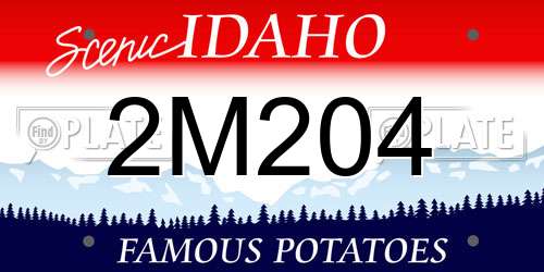 2M204 Idaho License Plate