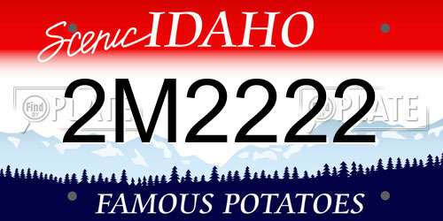 2M2222 Idaho License Plate