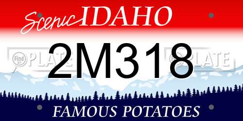 2M318 Idaho License Plate
