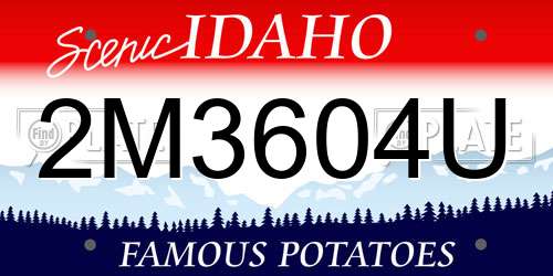 2M3604U Idaho License Plate