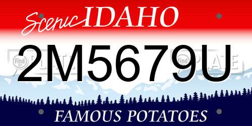 2M5679U Idaho License Plate