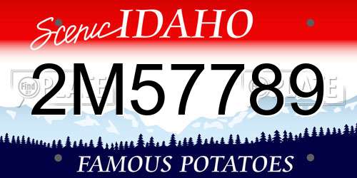 2M57789 Idaho License Plate