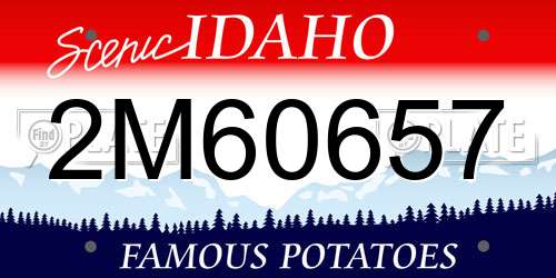 2M60657 Idaho License Plate