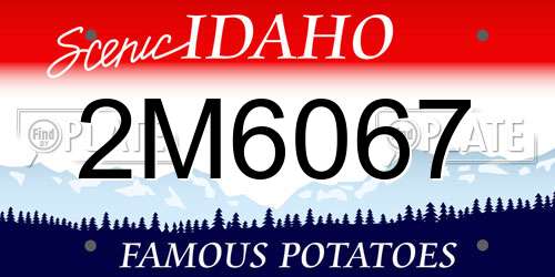 2M6067 Idaho License Plate