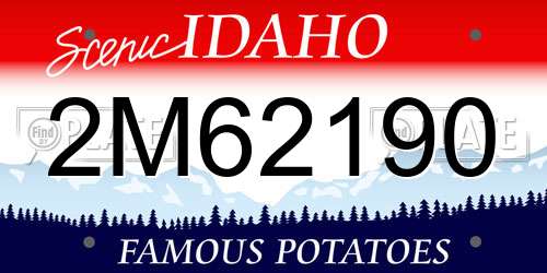 2M62190 Idaho License Plate