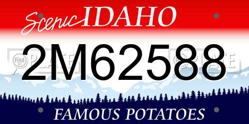 2M62588 Idaho License Plate