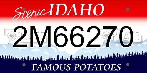 2M66270 Idaho License Plate