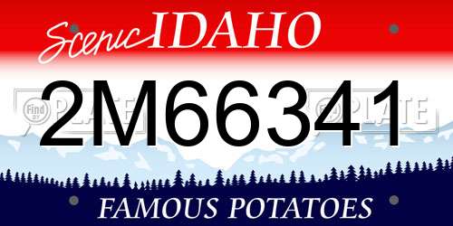 2M66341 Idaho License Plate