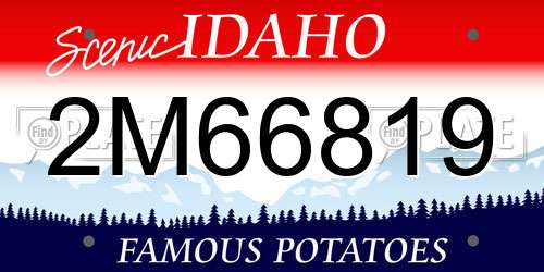 2M66819 Idaho License Plate