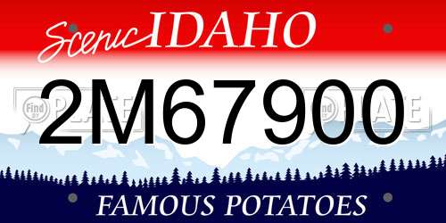2M67900 Idaho License Plate