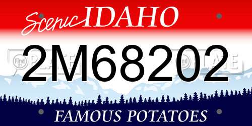 2M68202 Idaho License Plate