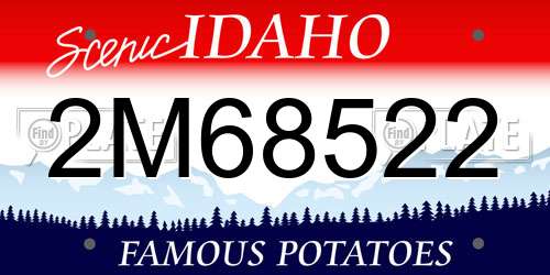 2M68522 Idaho License Plate