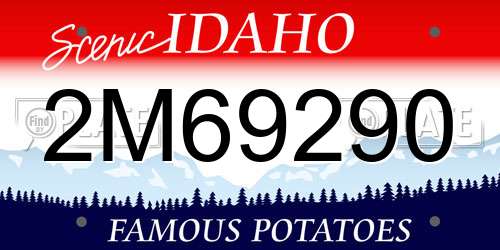 2M69290 Idaho License Plate