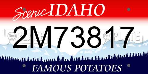2M73817 Idaho License Plate