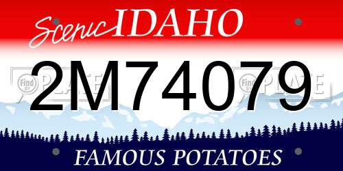 2M74079 Idaho License Plate