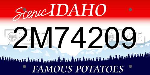 2M74209 Idaho License Plate