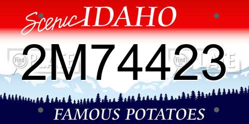 2M74423 Idaho License Plate