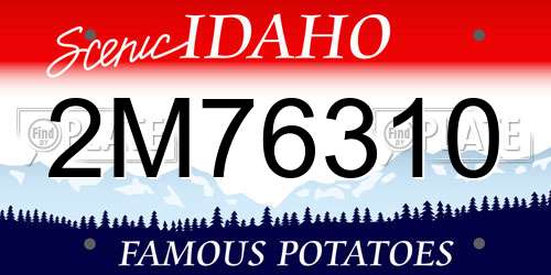 2M76310 Idaho License Plate