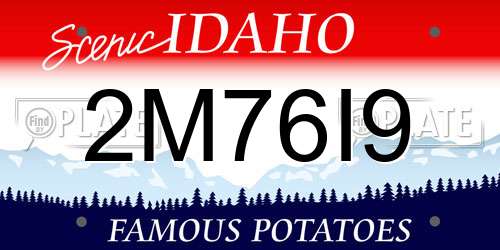 2M76I9 Idaho License Plate