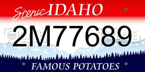 2M77689 Idaho License Plate