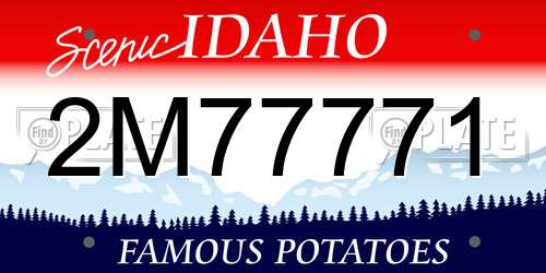 2M77771 Idaho License Plate