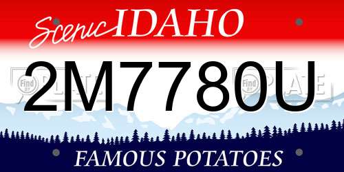 2M7780U Idaho License Plate
