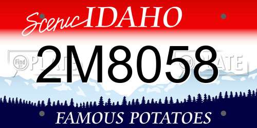 2M8058 Idaho License Plate