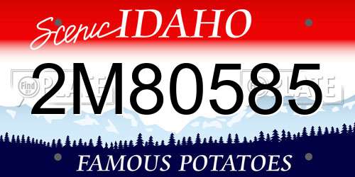 2M80585 Idaho License Plate