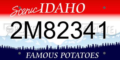 2M82341 Idaho License Plate