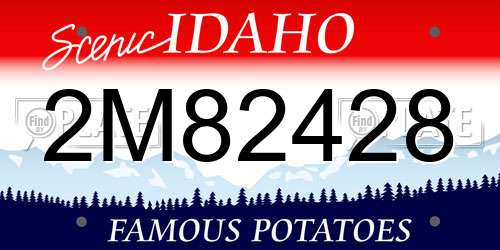2M82428 Idaho License Plate