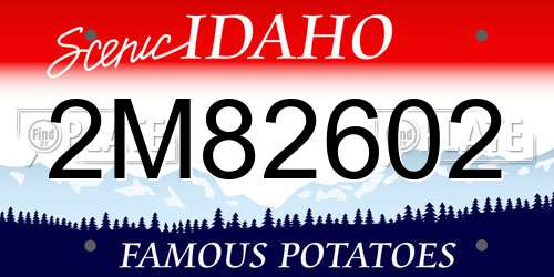 2M82602 Idaho License Plate