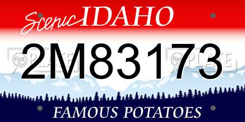 2M83173 Idaho License Plate