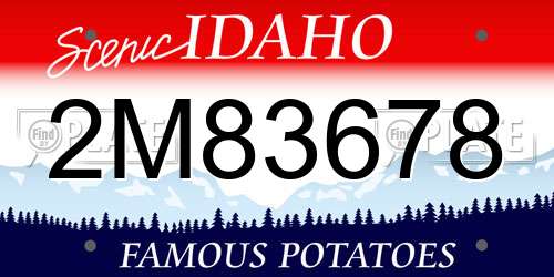 2M83678 Idaho License Plate