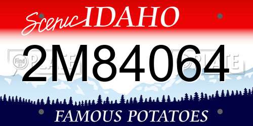 2M84064 Idaho License Plate