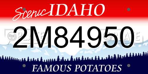 2M84950 Idaho License Plate
