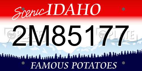 2M85177 Idaho License Plate