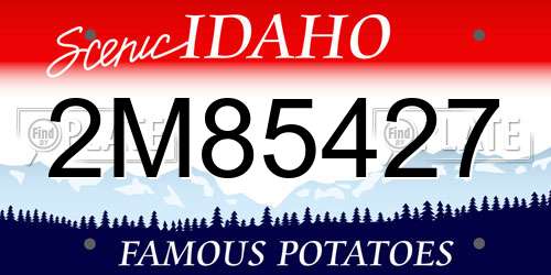 2M85427 Idaho License Plate