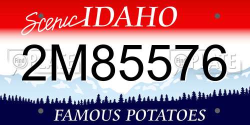 2M85576 Idaho License Plate
