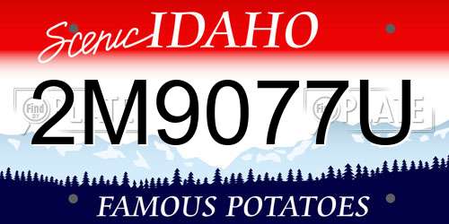 2M9077U Idaho License Plate