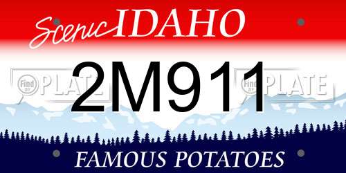 2M911 Idaho License Plate