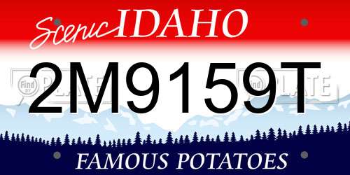 2M9159T Idaho License Plate